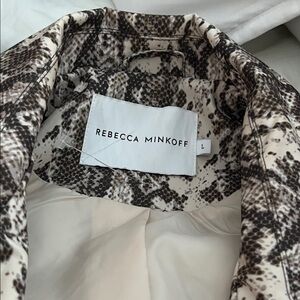 Rebecca Minkoff Black and Cream Patterned Blazer